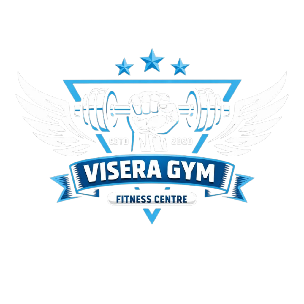 Logo resmi VISERA GYM dengan barbel dan sayap